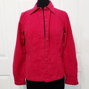 Eddie Bauer Pink Button Down Jacket